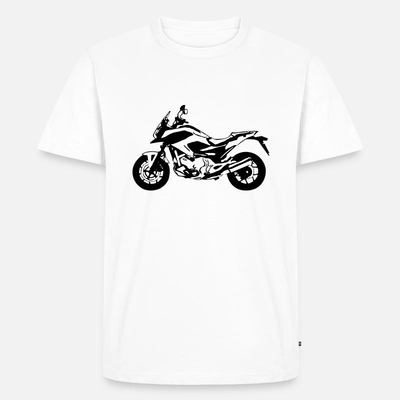 motorrad Allrounder - Männer Premium Bio T-Shirt - Weiß