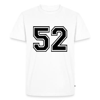 52 - Men's Premium Organic T-Shirt - white - Front - Nico (187cm)