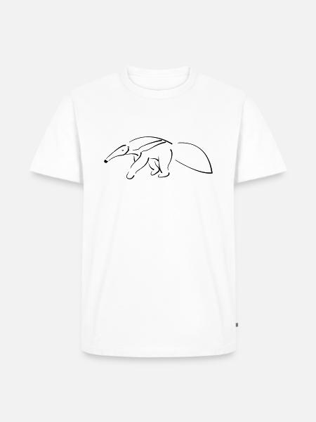 Ameisenbär - Männer Premium Bio T-Shirt - Weiß