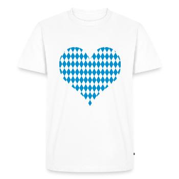 BAVARIA - Men's Premium Organic T-Shirt - white - Front - Nico (187cm)