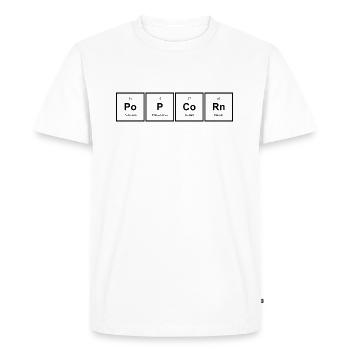 Popcorn - Men's Premium Organic T-Shirt - white - Front - Nico (187cm)