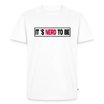 nerd administrateur service informatique computerfreak - T-shirt Premium bio Homme - blanc - Devant - Nico (187cm)