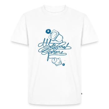 FIRSTPHONE - T-shirt Premium bio Homme - blanc - Devant - Nico (187cm)
