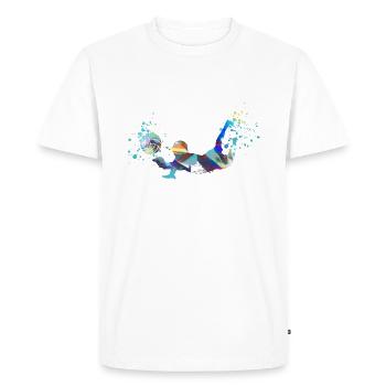 volley-ball, volley-ball, beachball,graffiti - T-shirt Premium bio Homme - blanc - Devant - Nico (187cm)