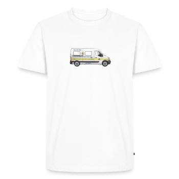 j'peux pas j'suis secouriste - T-shirt Premium bio Homme - blanc - Devant - Nico (187cm)