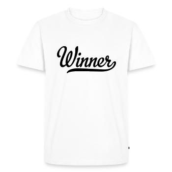 Gagnants - T-shirt Premium bio Homme - blanc - Devant - Nico (187cm)