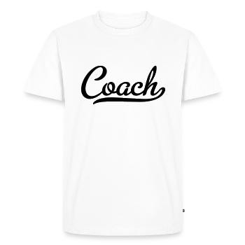 coach - Men's Premium Organic T-Shirt - white - Front - Nico (187cm)