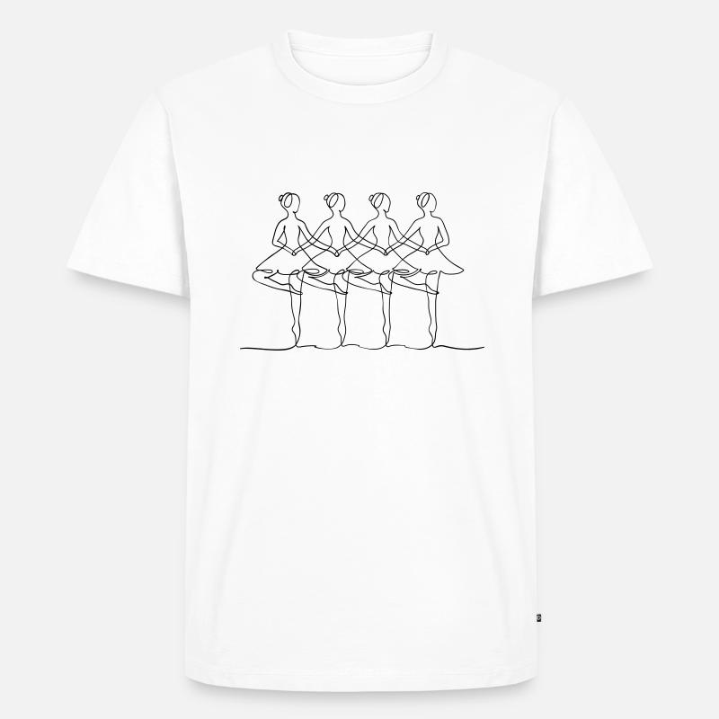 Schwanensee ohne Text - Männer Premium Bio T-Shirt - Weiß