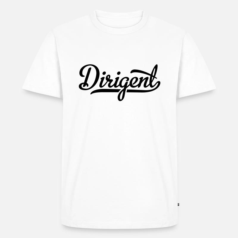 Dirigent - Männer Premium Bio T-Shirt - Weiß