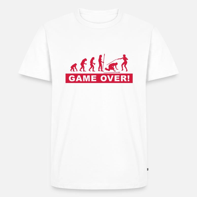evolution_wedding4 - Männer Premium Bio T-Shirt - Weiß