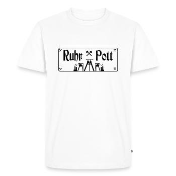 Ruhr - T-shirt Premium bio Homme - blanc - Devant - Nico (187cm)