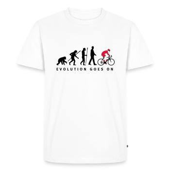 evolution_radfahrer_052012_d_3c - Men's Premium Organic T-Shirt - white - Front - Nico (187cm)