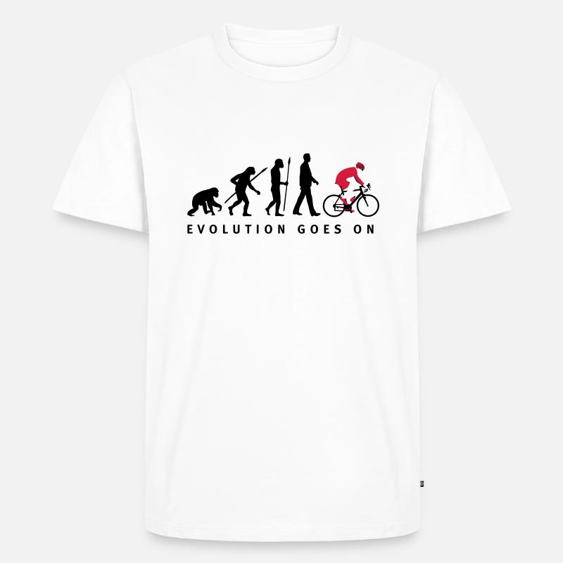 evolution_radfahrer_052012_d_3c - Männer Premium Bio T-Shirt - Weiß