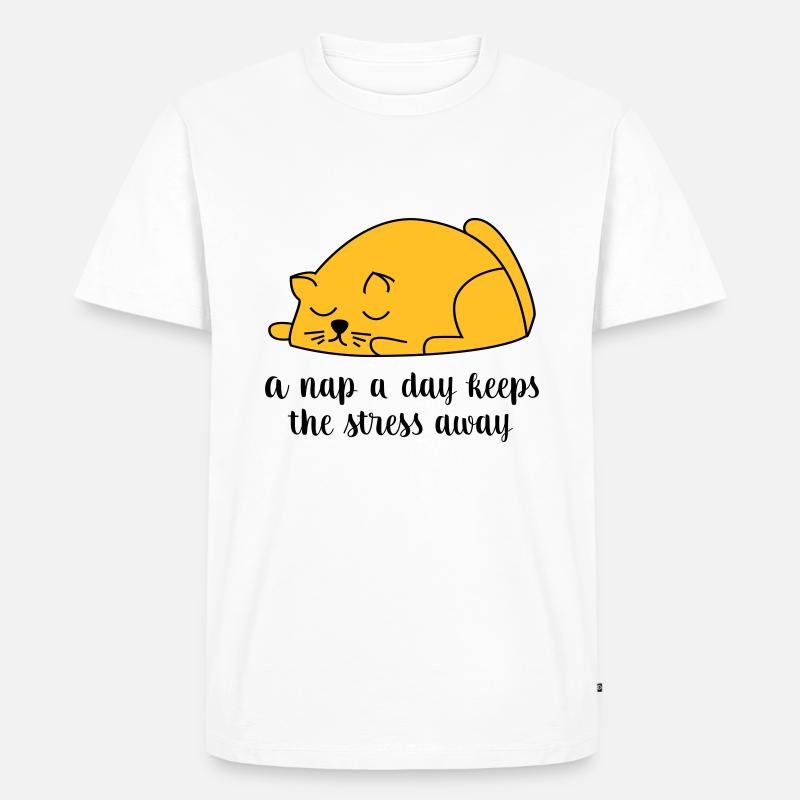 schlafen - Männer Premium Bio T-Shirt - Weiß