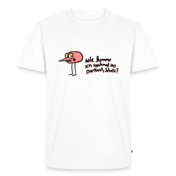 How can I get back to the Darknet, honey? - Men's Premium Organic T-Shirt - white - Front - Nico (187cm)