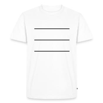 3_lines - T-shirt Premium bio Homme - blanc - Devant - Nico (187cm)