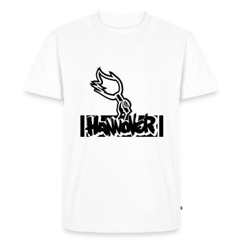 Hanovre - Pyro - T-shirt Premium bio Homme - blanc - Devant - Nico (187cm)