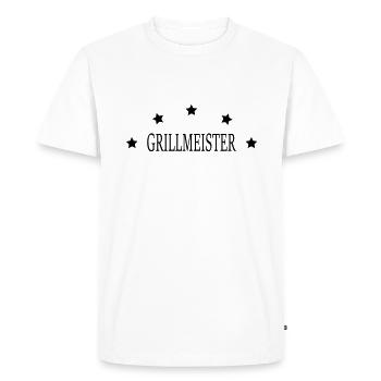 Grill Maître - T-shirt Premium bio Homme - blanc - Devant - Nico (187cm)