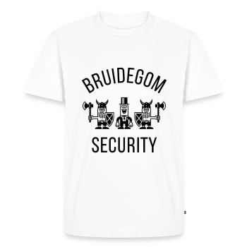 Groom Security Vikings (Enterrement de vie de jeune fille 1C) - T-shirt Premium bio Homme - blanc - Devant - Nico (187cm)