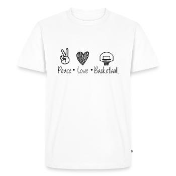 basketball - Men's Premium Organic T-Shirt - white - Front - Nico (187cm)