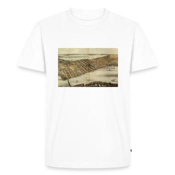 Madison 1870 - Men's Premium Organic T-Shirt - white - Front - Nico (187cm)
