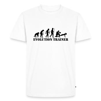 Evolution Personal Trainer Fitness - Men's Premium Organic T-Shirt - white - Front - Nico (187cm)