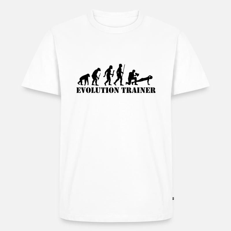 Evolution Personal Trainer Fitness - Männer Premium Bio T-Shirt - Weiß