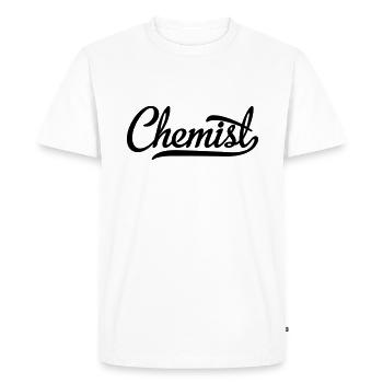 chemist - Men's Premium Organic T-Shirt - white - Front - Nico (187cm)
