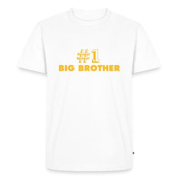 number one big brother - Men's Premium Organic T-Shirt - white - Front - Nico (187cm)