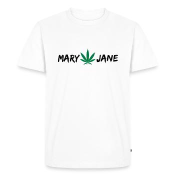 MARY JANE CANNABIS WEED 420 - Men's Premium Organic T-Shirt - white - Front - Nico (187cm)