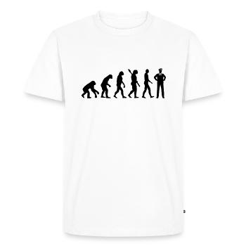 Evolution Pilot - Men's Premium Organic T-Shirt - white - Front - Nico (187cm)