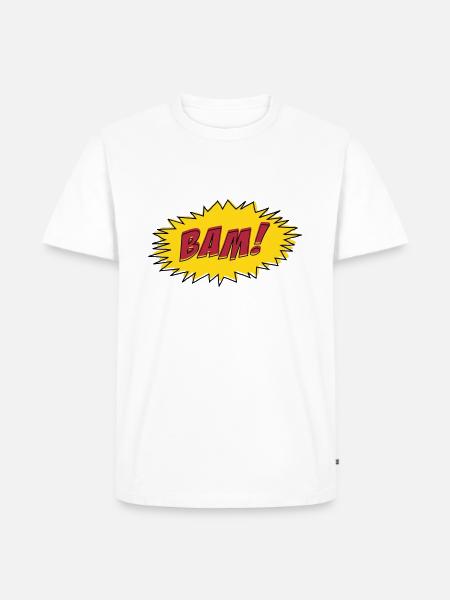 Comic Book BAM! - Men's Premium Organic T-Shirt - white