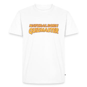Natural born quizmaster 3col - Men's Premium Organic T-Shirt - white - Front - Nico (187cm)