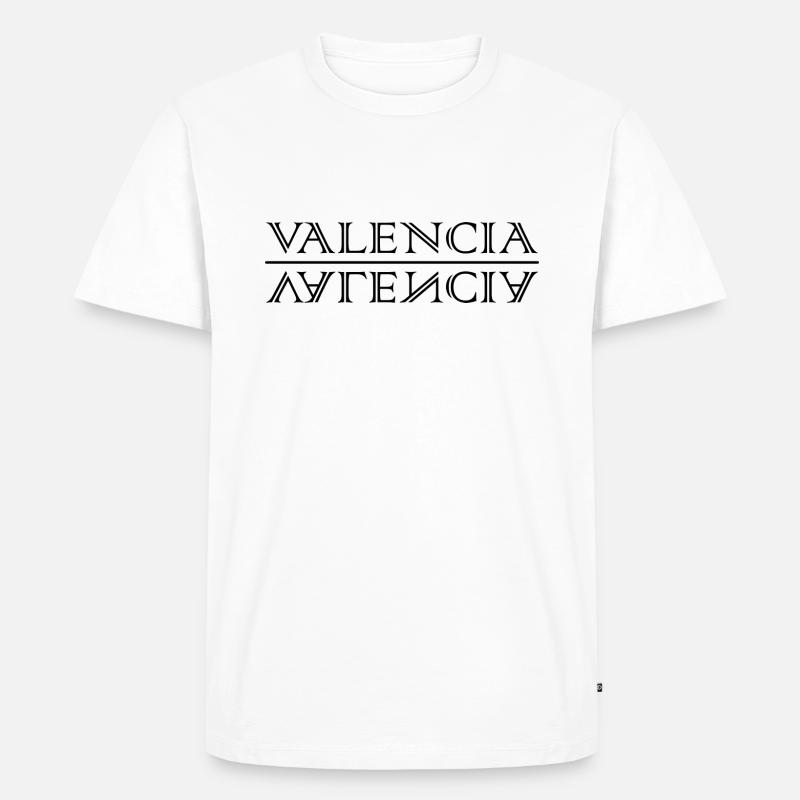 Valencia Reflection - Männer Premium Bio T-Shirt - Weiß