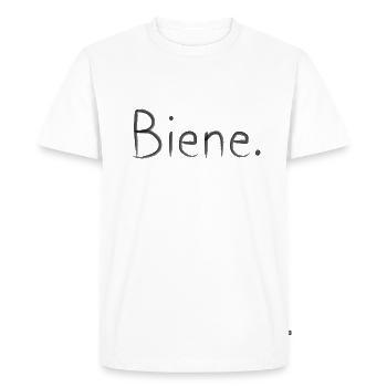 BEE - Men's Premium Organic T-Shirt - white - Front - Nico (187cm)
