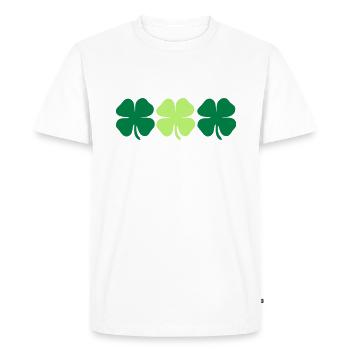 3 4 leaf clovers - T-shirt Premium bio Homme - blanc - Devant - Nico (187cm)