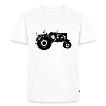 Tractor - Men's Premium Organic T-Shirt - white - Front - Nico (187cm)
