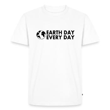 Earth day every day - Men's Premium Organic T-Shirt - white - Front - Nico (187cm)