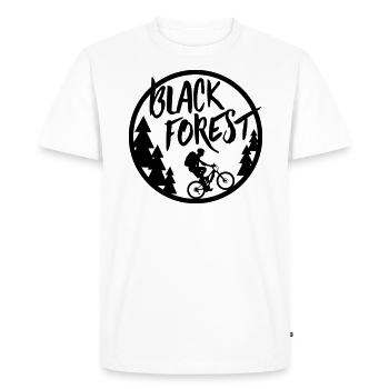 Black Forest Bike - Men's Premium Organic T-Shirt - white - Front - Nico (187cm)
