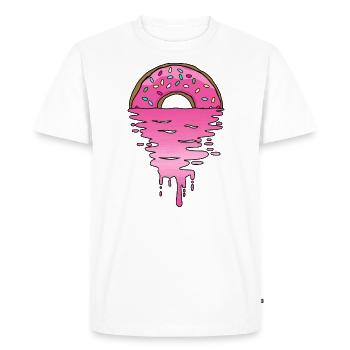 Donut Sunset - Men's Premium Organic T-Shirt - white - Front - Nico (187cm)