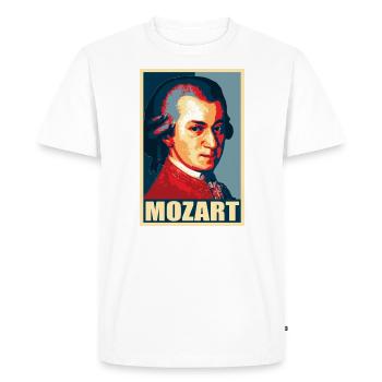Mozart Propaganda Pop Art - Men's Premium Organic T-Shirt - white - Front - Nico (187cm)