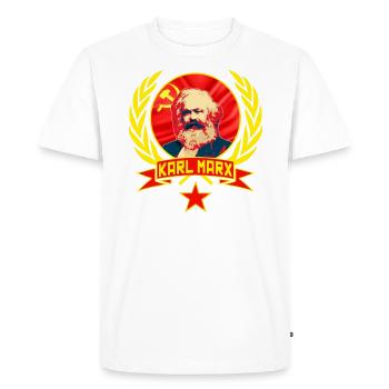 Karl Marx le communisme propagande - T-shirt Premium bio Homme - blanc - Devant - Nico (187cm)