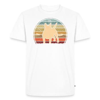 Bullterrier Sunset - T-shirt Premium bio Homme - blanc - Devant - Nico (187cm)