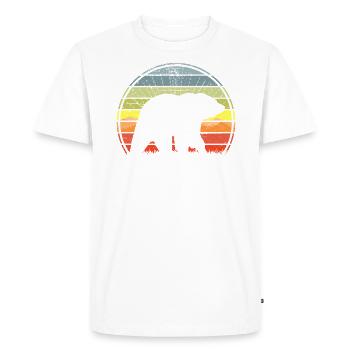 ours Sunset - T-shirt Premium bio Homme - blanc - Devant - Nico (187cm)