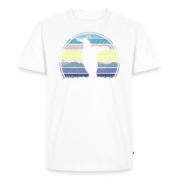 Penguin Sunset - T-shirt Premium bio Homme - blanc - Devant - Nico (187cm)