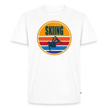 Skiing montagne cadeau - T-shirt Premium bio Homme - blanc - Devant - Nico (187cm)