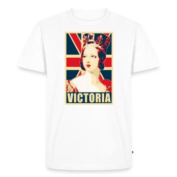 La reine victoria - T-shirt Premium bio Homme - blanc - Devant - Nico (187cm)