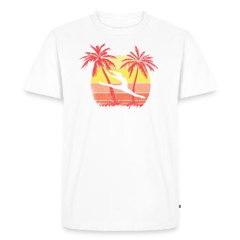 Gimnasta niña salto gracia pumset de verano de 80 - T-shirt Premium bio Homme - blanc - Devant - Nico (187cm)