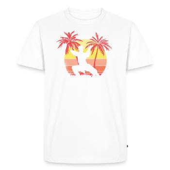 Artes marciales Sunset Sunset 80s Palm - T-shirt Premium bio Homme - blanc - Devant - Nico (187cm)