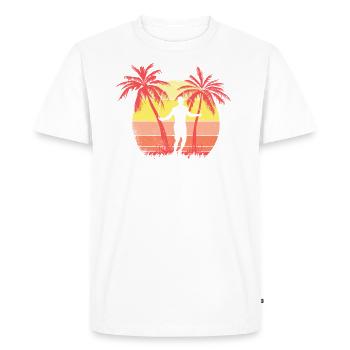 Salto de la cuerda del verano del verano de los 80 - T-shirt Premium bio Homme - blanc - Devant - Nico (187cm)